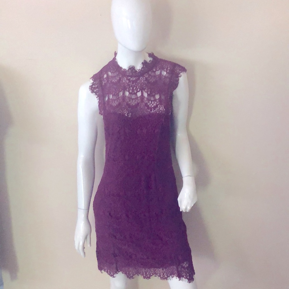 Free People Purple Lace Dress